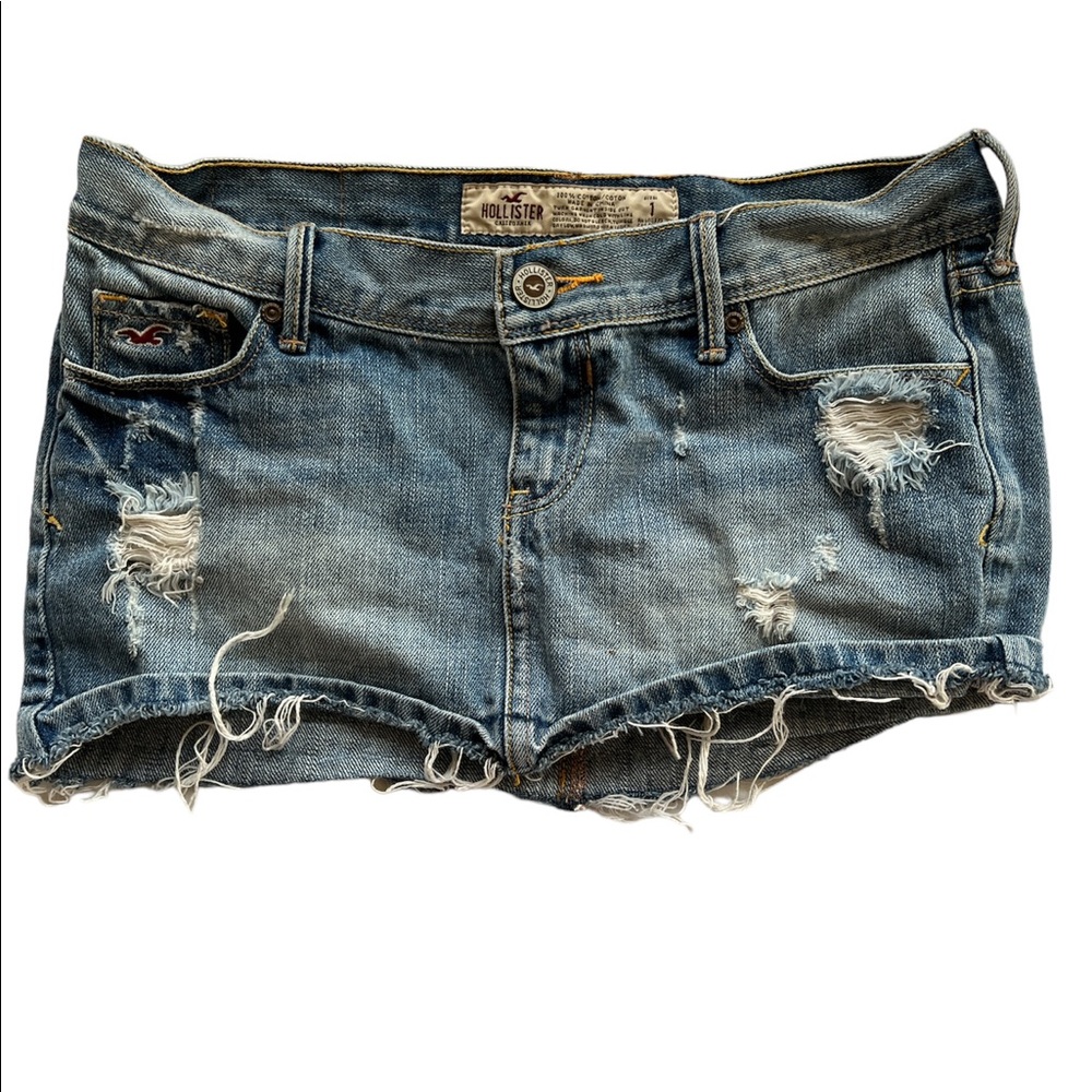 Hollister denim mini skirt